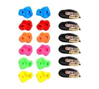 Pegciuho 2 Pieces Kids Tree Climbing Holds Outdoor Artificial Rocks Non-Slip Ratchet Straps PE Polyester Suitable for Kids Activity Games Garden Park, 12 Climbing Holds