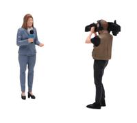 Pegciuho 2 Pieces Miniature Figurine Model Collectible Figure Hand Painted Tiny People Figures Scale People Figure Resin Craftsmanship Suitable for Model, Colored
