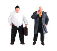Pegciuho 2x Miniature Figures in 1:64 Scale As Street Gangsters for Architectural Models