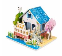 Pegciuho 3 Pieces Children Puzzle Building Set Friendly Paperboard And Foam Material For Developing Problem Solving Skills Suitable For s Adults Family Activity, Lakeside Farmhouse