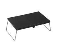 Pegciuho 32cm Portable Folding Table, Mini Beach Table, with Space-Saving Aluminum Top, Ideal for Festivals, Balconies, Picnics And, black
