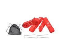 Pegciuho 4 Professional Beach Volleyball Lines, Portable Volleyball Boundaries for Backyard Sand Accessories, Red