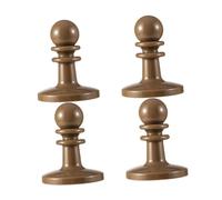 Pegciuho 4pcs 6mm Hole Camping Pole 7cm X 5cm for Outdoor Enthusiasts. Easily Remove Pole Tip Cap, Khaki