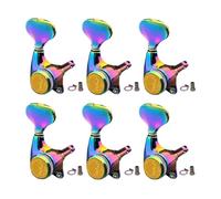 Pegciuho 6 Closed Guitar Tuning Machine Heads with Automatic Locking System, Metal Fishtail Controls, Comfortable Grip, Alloy Construction, 6R