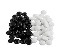 Pegciuho 70 Pieces Pieces Go Chess Stones Playing Pieces Flat Beads Board Game Accessories Material Suitable for Gift Giving Family Game Indoor