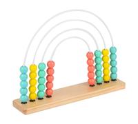 Pegciuho Abacus Frame Wooden Rainbow Beads Counting Toy Educational Abacus Mathematics Learning Game Suitable for Kids Room Decor Nursery Decoration
