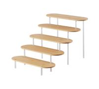 Pegciuho Acrylic Display Riser Perfume Organizer Multifunction 5 Tiers Showcase Display Rack for Crafts Perfume Figures Cosmetic Toys, 30cm