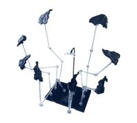 Pegciuho Action Figure Stand, Figure Base, Creative, Stable Holder, Display Stand with Effect, Decorative, Gray