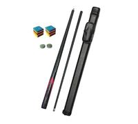 Pegciuho Billiard Cue with 2 Spare Tips, Segmented Snooker Half-joint for Training, Bar, Competition, Office And Home, black