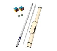 Pegciuho Billiard Cue with 2 Spare Tips, Segmented Snooker Half-joint for Training, Bar, Competition, Office And Home, white