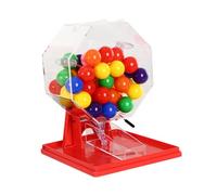Pegciuho Bingo Ball Machine Lotto Ball Machine Lottery Machine Number Picker Acrylic Metal Portable Design Suitable for Party Events Home Entertainment Gift, Multicolor Balls