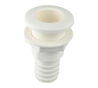 Pegciuho Boat Drain Outlet Through Fitting Hose Connector Bilge Pump Drainage Universal Connector Made of PP Suitable for Marine Yacht Camping, White 9.9x6x6cm