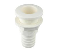 Pegciuho Boat Drain Outlet Through Fitting Hose Connector Bilge Pump Drainage Universal Connector Made of PP Suitable for Marine Yacht Camping, White 8.5x4.8x4.8cm