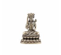 Pegciuho Brass Buddha Statue Figurine Sculpture Ornament Statue Bodhisattva Miniature Solid Brass With Antique Patina And Detailed Craft Suitable For Home