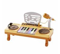 Pegciuho Children Music Keyboard Music Mixing Keyboard Turntable Vocal Toy Light Playful Sounds Hand Coordination Interactive Controls Creative
