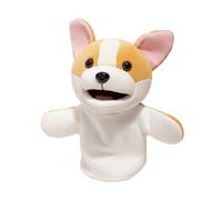 Pegciuho Children Puppet Stuffed Animal Hand Puppet Toy With Soft Polyester And PP Cotton For Creative Scenes And Role Play Suitable for Play, Corgi