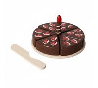 Pegciuho Children Simulation Cake Wooden Toy Birthday Cake Playset Pretend Food Dessert Set Cuttable Round Slices Reusable Assembly For storytelling social skills home play, style to 3