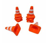 Pegciuho Children Traffic Cone Toy Miniature Traffic Sign Road Barrier Educational Replication Realistic Touch Suitable for Teaching Kids Home Play Sand Table Model Car Collection, Org 10PK 35MM Cone