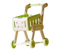 Pegciuho Children's Shopping Cart Toy Supermarket Wheels Educational Function Storage PP Material Suitable for Gifts Home Decoration, Green