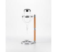 Pegciuho Chiller Sake Warmer Ensemble Sake Chiller Carafe Pitcher with Ice Drip Borosilicate Glass Form for Smooth Cooling and Warming Classic Japanese Motif, Gold