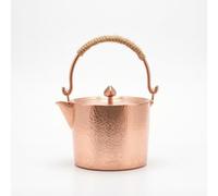 Pegciuho Copper Kettle Tea Kettle Pot Pitcher Jug with Handcrafted Finish and Open Top Design Strong Heat Transfer and Controlled Spout Suitable for Tea Making, Size to 3, Original Color