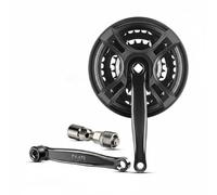 Pegciuho Crank Arm Square Hole Chainring Arm Crankset Reinforced Structure Carbon Steel Consistent Pedaling Suitable for Mountain, color to 1, 170mm Axle Distance