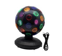 Pegciuho Disco Ball Light Portable USB Plug And Play DJ Lighting Lamp Rotating Colorful Lights with Flashing Effects Suitable for Kids Parti, black