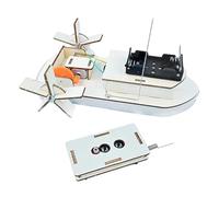 Pegciuho DIY Boat Wooden Science Experiment Model Kit RC Boat Educational Toy 3D Puzzle STEM Project Assemble Craft Suitable for Kids Birthday Gift Home Use