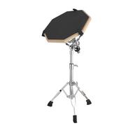 Pegciuho Drum Practice Drum Pad with Snare Drum Stand Rubber Silent Training Heavy Duty for Adults And Children Suitable for Music Practice Beginner Drummers, Black