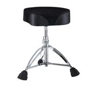 Pegciuho Drum Throne with Padded Seat Tripod Base Height Adjustable Chair Anti Slip Feet Foldable Design And Comfortable PU Leather Material Suitable for, black saddle surface