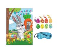 Pegciuho Easter Poster Set Easter Pin The Poster Sticker Paper Material Reusable Party Activity Supplies Suitable for Kids Parties Family Gat