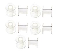 Pegciuho Essential Fly Tying Bobbin Spools Set for Fishing Enthusiasts, Clear 2.5cmx2.8cm