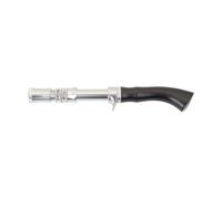 Pegciuho Fishing Rod Repair Handle with Threaded Locking Seat for DIY Rod Building and Replacement Works Black Curved Ergonomic Handle with Secure Metal Shaft suitable for Tackle Customization