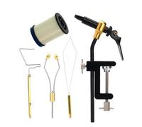 Pegciuho Fly Tying Tools, Fly Tying Finishing Knotter, Fly Tying Vise, Fly Tying Bobbin Thread Holder, White Thread