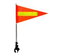 Pegciuho Golf Flagpole Universal Telescopic Support Reflective Flag Adjustable Base Stainless Steel Material Suitable for Electric Golf Vehicles, Gold Top 22x43cm