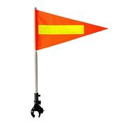 Pegciuho Golf Flagpole Universal Telescopic Support Reflective Flag Adjustable Base Stainless Steel Material Suitable for Electric Golf Vehicles, Round Top 22x43cm