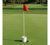 Pegciuho Golf Putting Green Flag Cup Hole Set With Flagpole Training Target Practice Cup Putting Pole built in drainage for damp days on the green suitable for