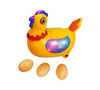 Pegciuho Laying Egg Chicken Toy Electric Talking Walking Chicken Music Doll with Light And Sound PP Material Suitable for Children’s Play Movement Training