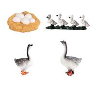 Pegciuho Life Cycle Goose Toys Learning Activities Cognitive for Age 3 to 6 Science Playset Teaching Props Animal Figurines Growth Set, gray goose