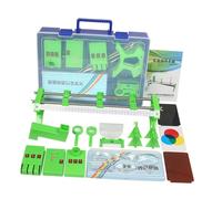 Pegciuho Light Refraction Kits Physics Optics Experiment Set Prisms Convex Lens Science Toys Made of Pp Material with Adjustable Light Source Suitable