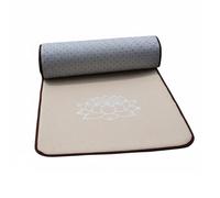 Pegciuho Linen Prayer Cushion Buddhist Prostration Mat Meditation Pad Kneeling Mat With Thick and Secure Gripping Bottom suitable for home practice temple, Linen, 80 200cm
