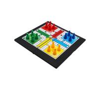 Pegciuho Ludo Board Game Flying Chess Educational Board Game Foldable Strategy Game Travel Chess Set Made of Pp Material Suitable for Family Parties Home Enter