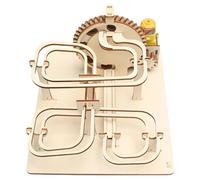 Pegciuho Marble Run 3D Puzzle DIY Wood Model Roller Coaster Mechanical Building Kit Educational Toy for Kids And Adults Suitable for Creative Projects Desk Orn