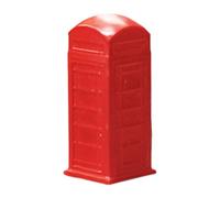 Pegciuho Miniature 1 64 Painted Figure Decorative Model Diorama Micro Solid Resin Accessory Suitable for Model Making Collection Furniture, Telephone Booth Red