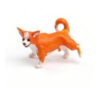 Pegciuho Miniature Canine Figure Dog Figurine Pet Model Animal Sculpture Diorama Accessory With Expressive Pose For Model Scenes Streets Parking Lots, Corgi Urinating