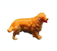 Pegciuho Miniature Canine Figure Dog Figurine Pet Model Animal Sculpture Diorama Accessory With Expressive Pose For Model Scenes Streets Parking Lots, Golden Retriever Standing