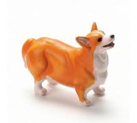 Pegciuho Miniature Canine Figure Dog Figurine Pet Model Animal Sculpture Diorama Accessory With Expressive Pose For Model Scenes Streets Parking Lots, Corgi Standing
