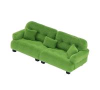Pegciuho Miniature Dollhouse Sofa, Miniature Toy Model, Bedroom Micro Scene, Doll Sofa for Role-playing, Modern, Classic, Flocked, 1 30 Green