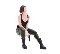 Pegciuho Miniature Figure of A Seated Lady in 1:64 Scale - Trendy Hobby Project, Handmade Diorama, Gift Idea, DIY Project