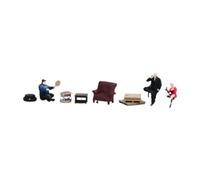 Pegciuho Miniature Figure People Micro Landscape Model Train Realistic Details Resin Scenery Accessory Suitable for Diorama Architectural Modeling, Multicolor